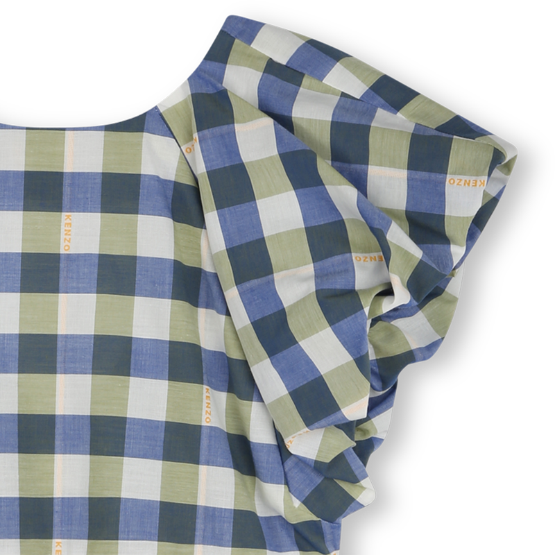 Katoenen jurk met ruitjes KENZO KIDS 
                        GIRL