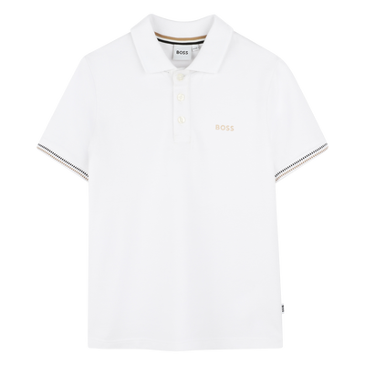 Polo met driekleurige strepen BOSS BOY