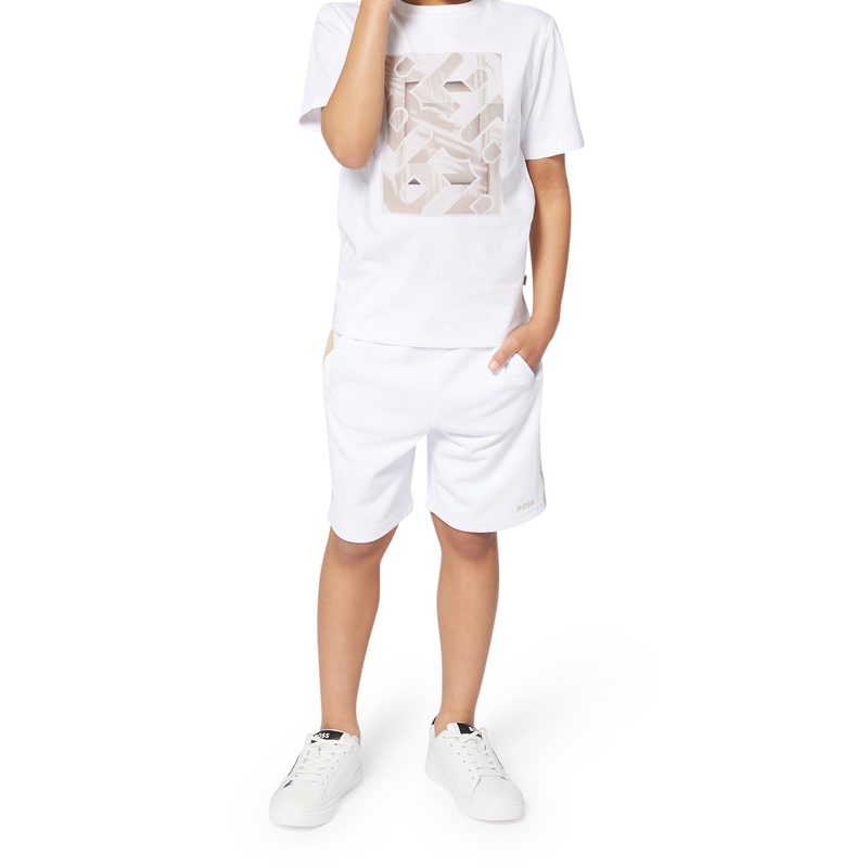 Katoenen T-shirt korte mouwen BOSS 
                        JONGEN