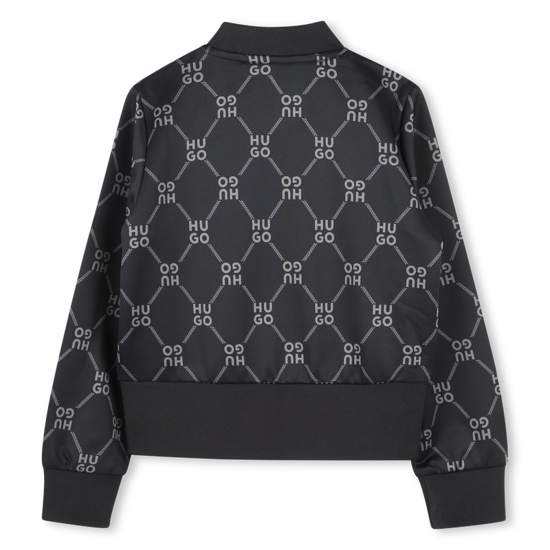 Sweat-shirt zipp&eacute; imprim&eacute; sigle Hugo 
                        FILLE