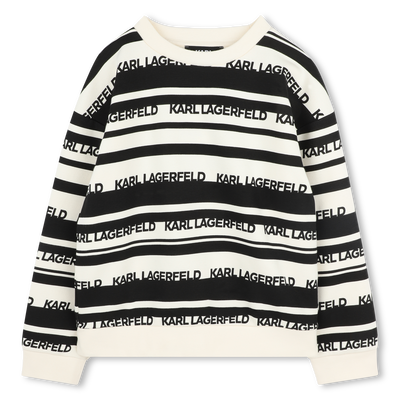 Sweat-shirt ray&eacute; KARL LAGERFELD KIDS GARCON