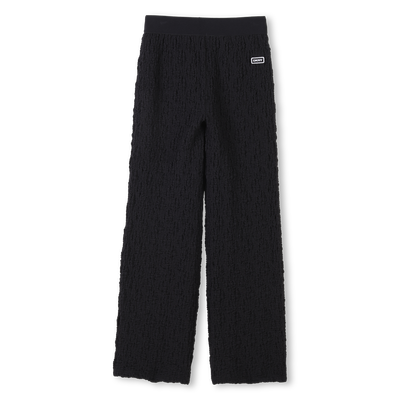 Pantalon large effet gaufr&eacute; DKNY FILLE