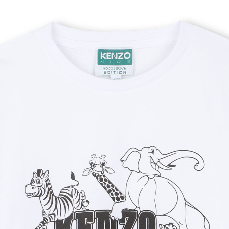 Tee-shirt &agrave; manches courtes en coton KENZO KIDS 
                        GARCON