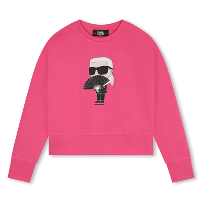 Sweat-shirt imprim&eacute; &agrave; strass KARL LAGERFELD KIDS FILLE