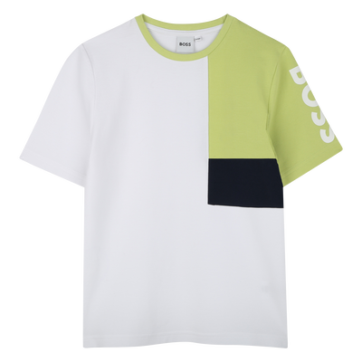 T-shirt van katoenen piqu&eacute; BOSS BOY