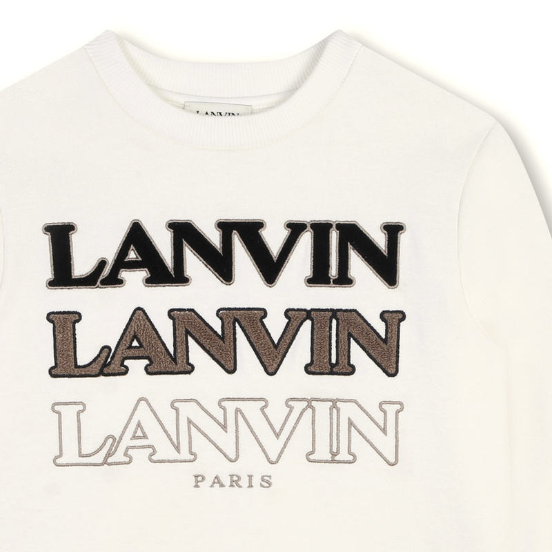 Sweat-shirt &agrave; col rond et sigle LANVIN 
                        GARCON