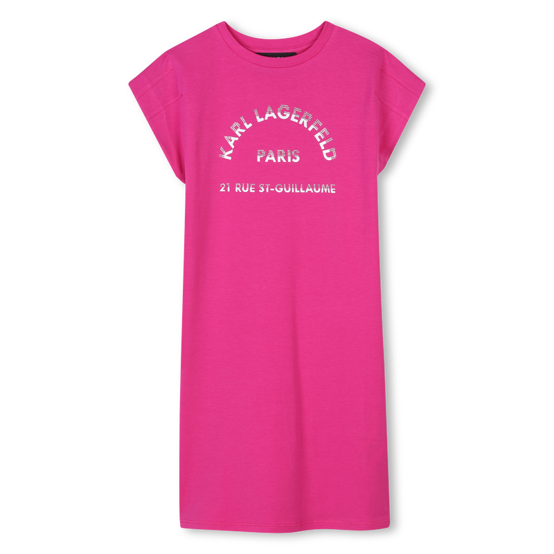 Hippe jurk met korte mouwen KARL LAGERFELD KIDS 
                        GIRL