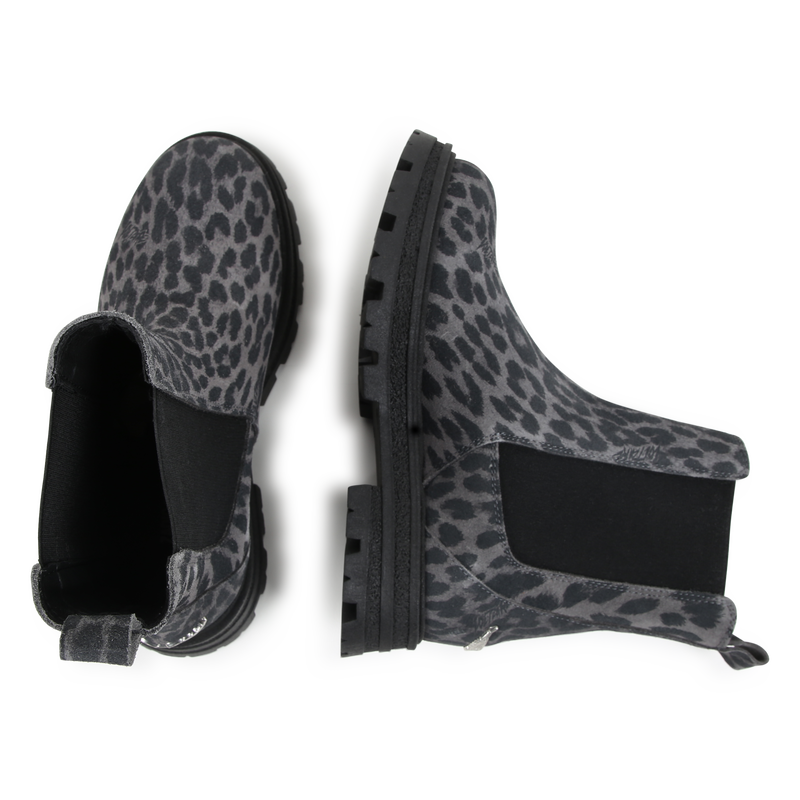 Bottines imprim&eacute;es en cuir ZADIG & VOLTAIRE 
                        FILLE