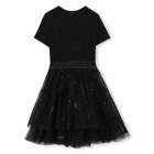 Bi-materiaal ceremoni&euml;le jurk KARL LAGERFELD KIDS 
                    GIRL