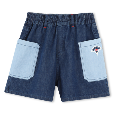 Short en jean &agrave; poches KENZO KIDS FILLE