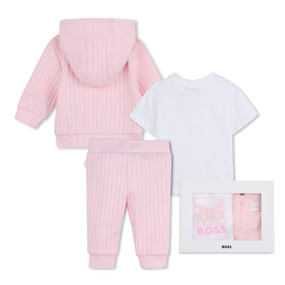 ENSEMBLE CARDIGAN + PANTALON +T-SHIRT BOSS FILLE