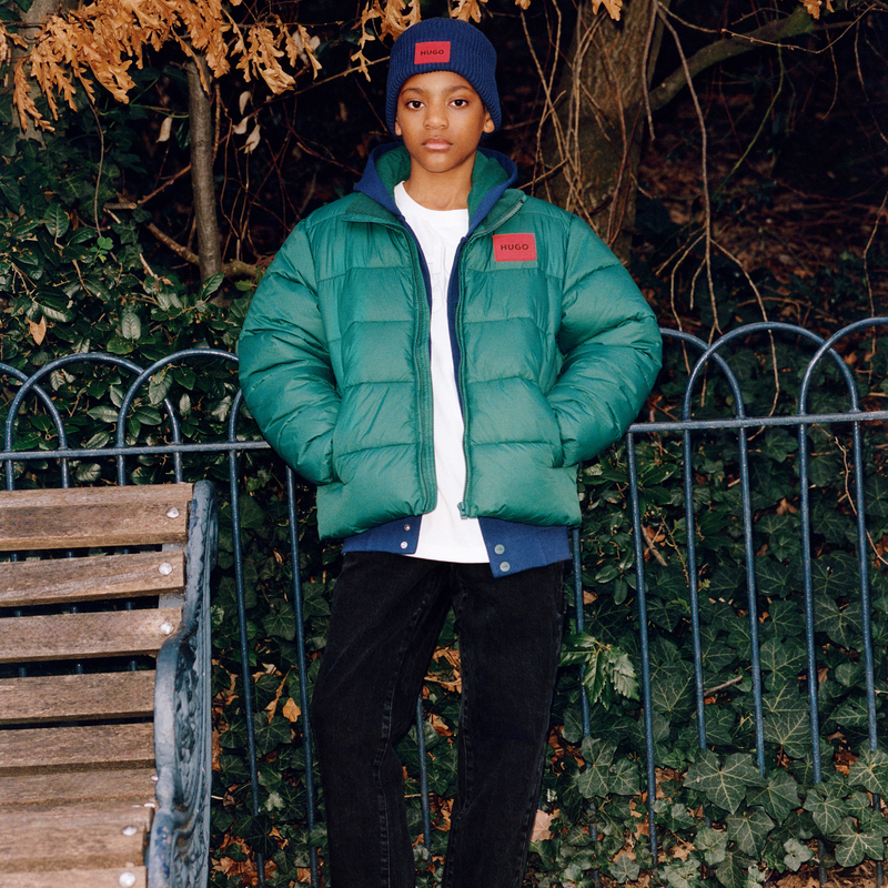 Doudoune zipp&eacute;e d&eacute;perlante HUGO 
                        GARCON