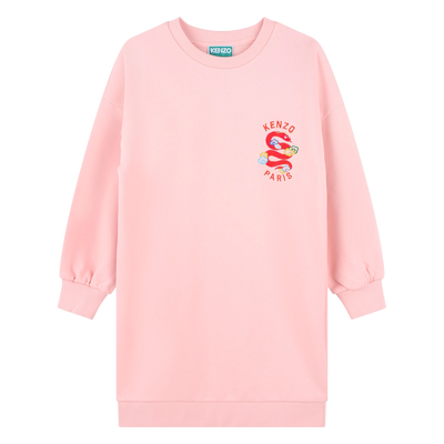 Robe droite avec broderies KENZO KIDS FILLE