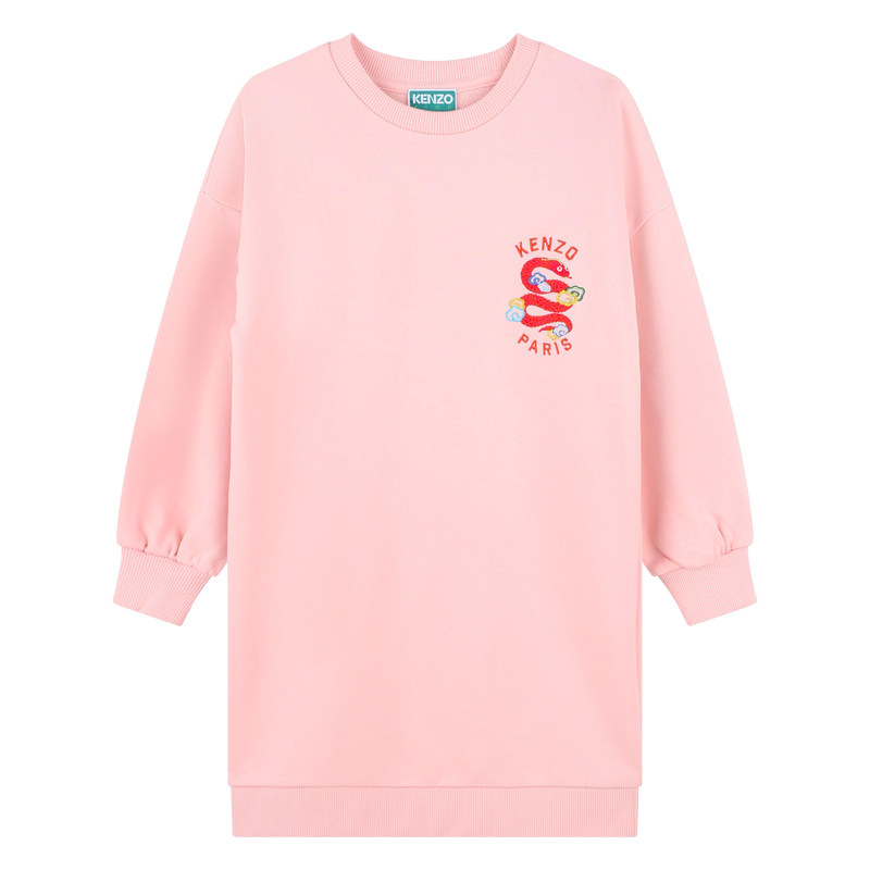 Robe droite avec broderies KENZO KIDS 
                        FILLE