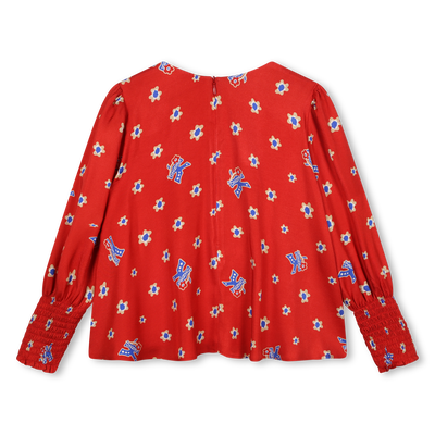 Blouse fluide imprim&eacute;e KENZO KIDS FILLE