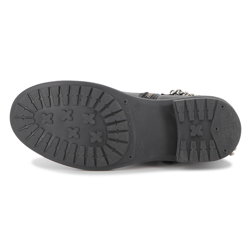 Bottines motardes en cuir de vachette ZADIG & VOLTAIRE 
                        FILLE