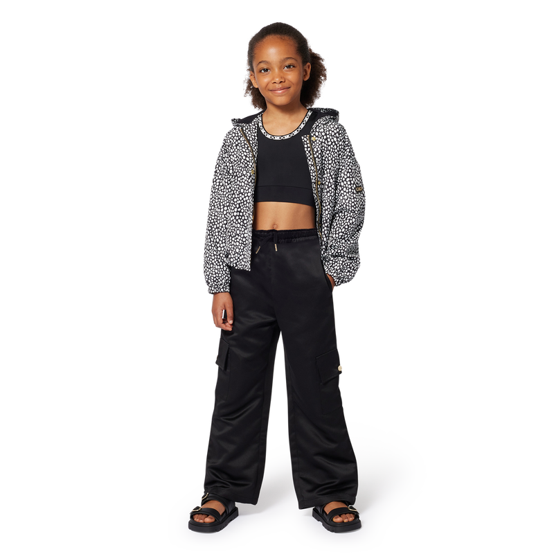 Pantalon multipoche en satin MICHAEL KORS 
                        FILLE