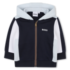 Cardigan &agrave; capuche, BLEU CARGO, hi-res