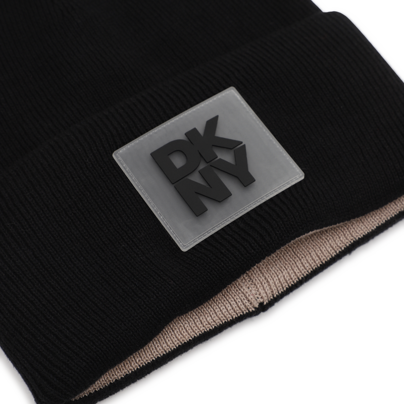 Bonnet en tricot r&eacute;versible DKNY 
                        UNISEXE
