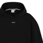 Sweat-shirt molleton &agrave; capuche BOSS 
                    FILLE