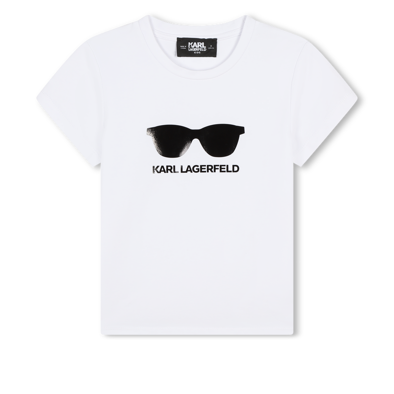 T-shirt avec imprim&eacute; lunettes KARL LAGERFELD KIDS 
                        FILLE
