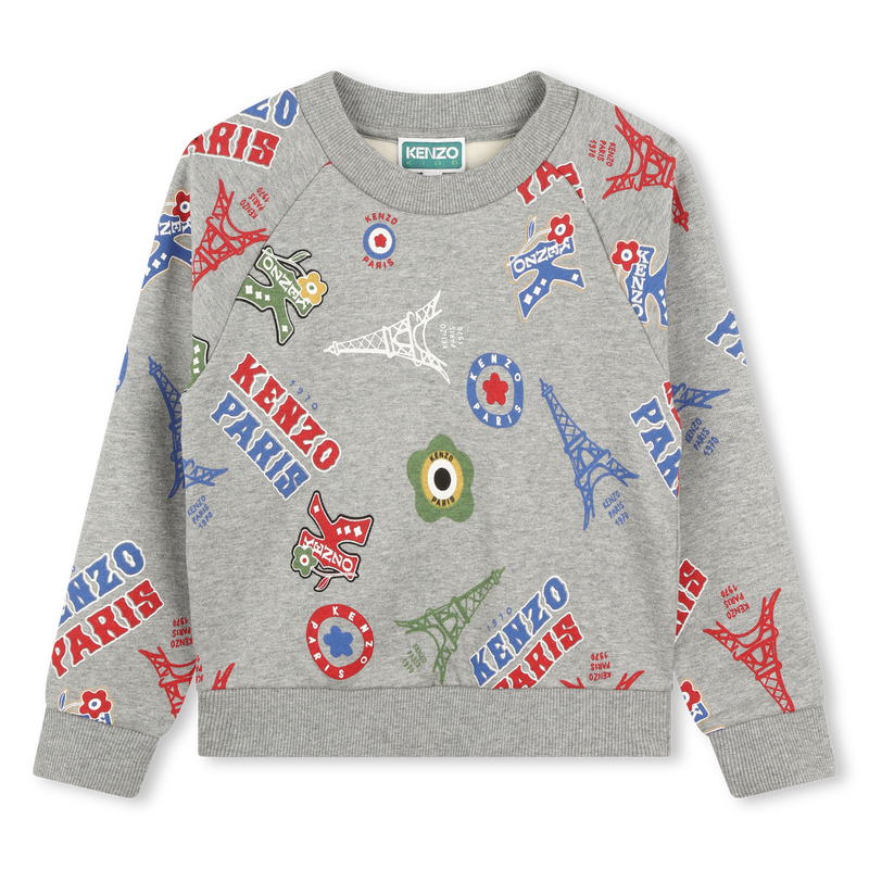 Sweat-shirt molletonn&eacute; imprim&eacute; KENZO KIDS 
                        GARCON