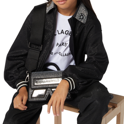 T-shirt avec imprim&eacute; plac&eacute; KARL LAGERFELD KIDS FILLE