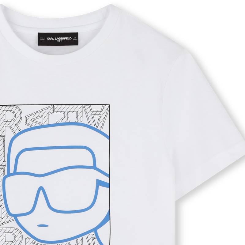 T-shirt avec imprim&eacute; plac&eacute; KARL LAGERFELD KIDS 
                        GARCON