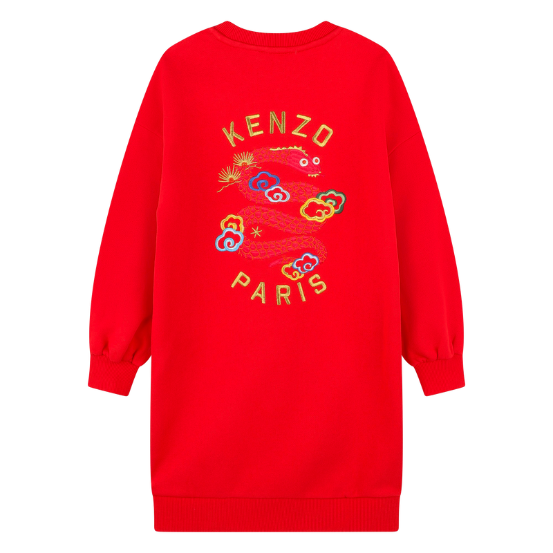 Robe droite avec broderies KENZO KIDS 
                        FILLE
