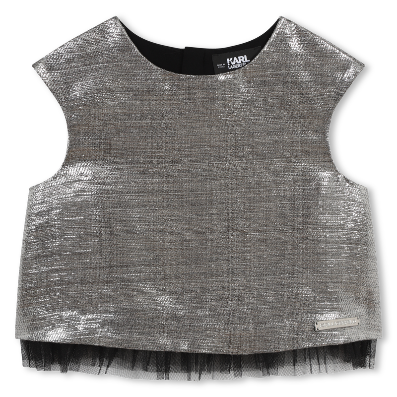 Mouwloze top met rits KARL LAGERFELD KIDS 
                        GIRL