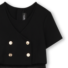 Bi-materiaal ceremoni&euml;le jurk KARL LAGERFELD KIDS 
                    GIRL