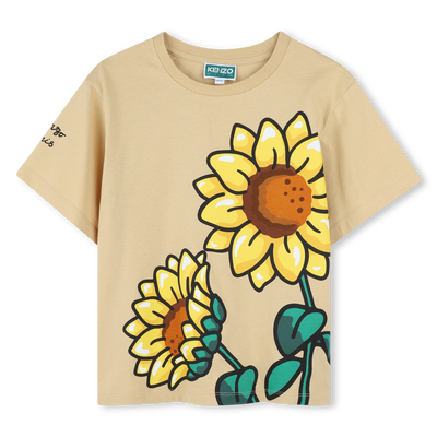 T-shirt met zonnebloemprint KENZO KIDS GIRL
