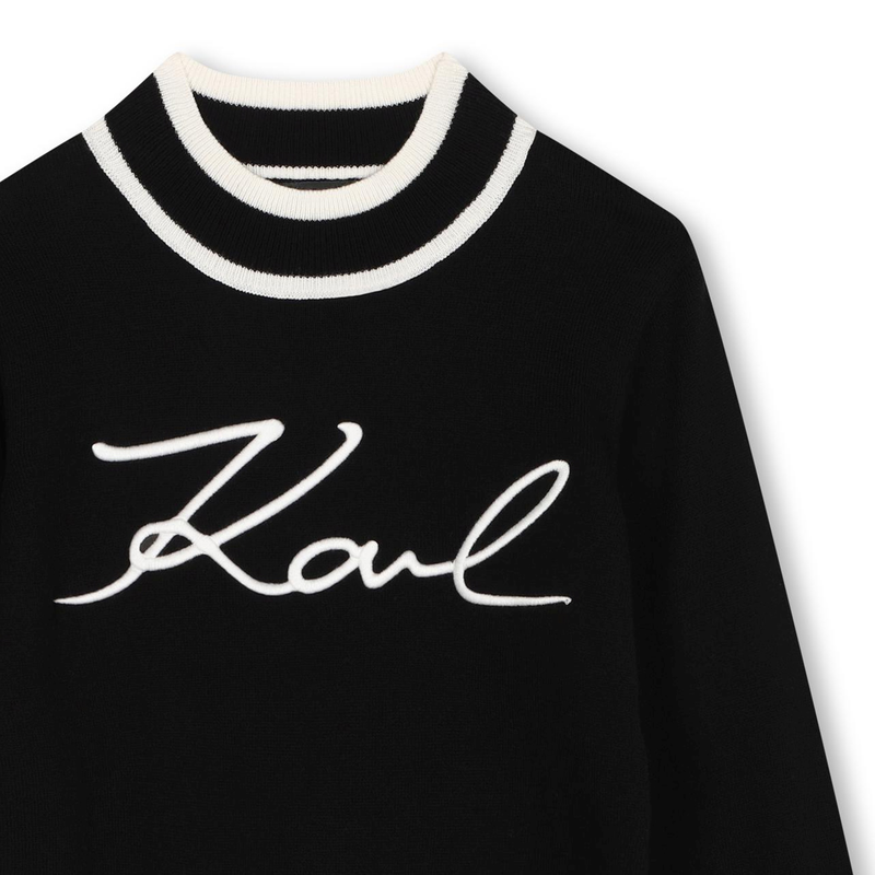 Pull avec broderie signature KARL LAGERFELD KIDS 
                        FILLE