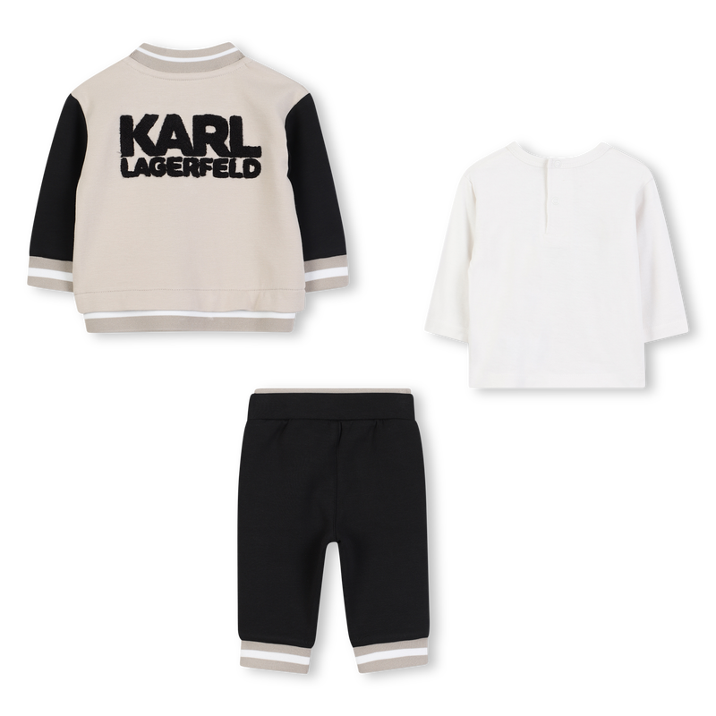 Ensemble cardigan et pantalon en double jersey KARL LAGERFELD KIDS 
                        GARCON