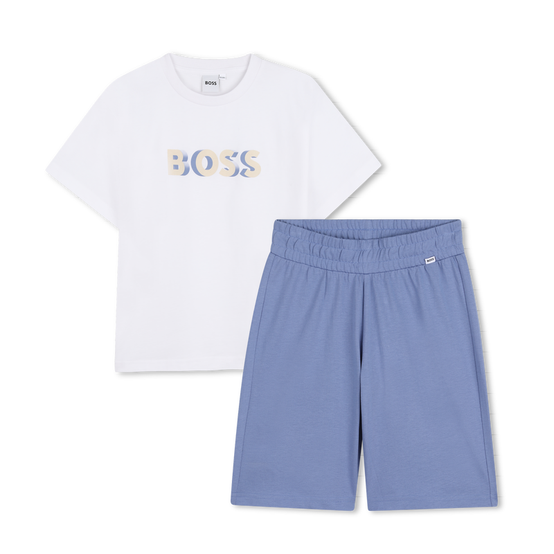 T-SHIRT + BERMUDA SET BOSS 
                        BOY