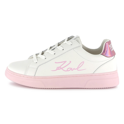 Leren sneakers met veters KARL LAGERFELD KIDS GIRL