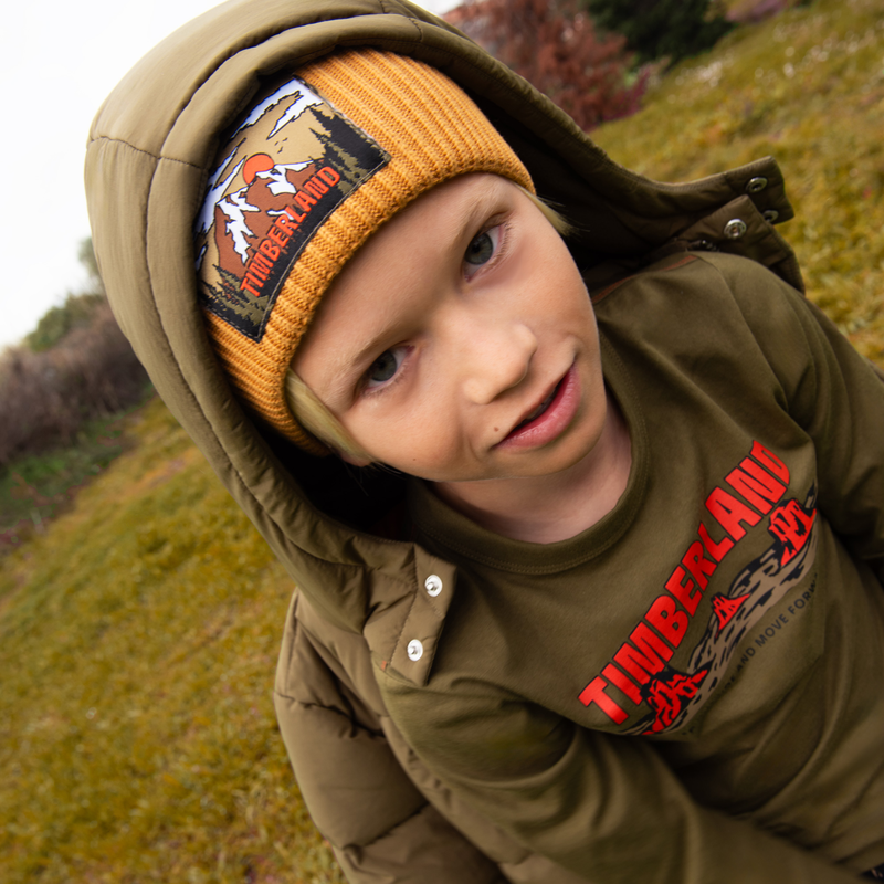 T-shirt met print en opschrift TIMBERLAND 
                        BOY