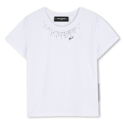 T-SHIRT MET KORTE MOUWEN KARL LAGERFELD KIDS GIRL