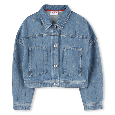 Veste en jean &agrave; rayures HUGO FILLE