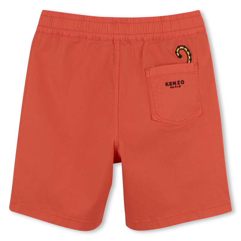 Bermuda en coton avec badge KENZO KIDS 
                        GARCON