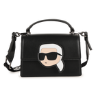 Handtas van fijnkorrelig gecoat textiel KARL LAGERFELD KIDS 
                    GIRL