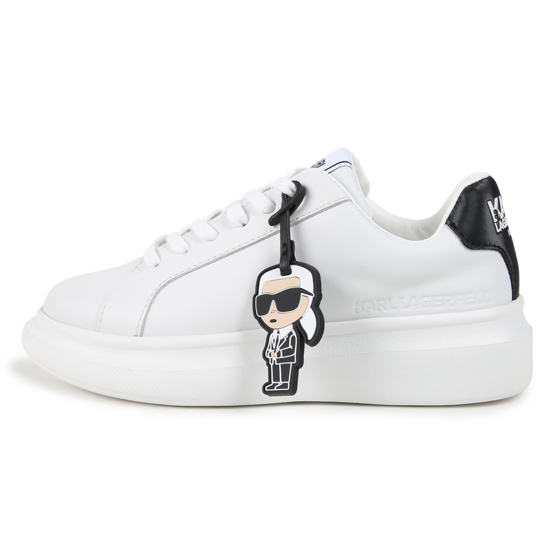 Leren sneakers met veters KARL LAGERFELD KIDS 
                        BOY