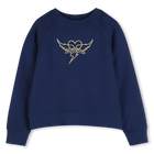Sweatshirt met ronde hals, BLAUW, hi-res
