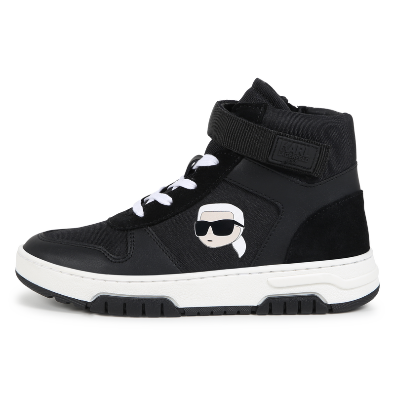 Hoge lederen sneakers KARL LAGERFELD KIDS 
                        BOY