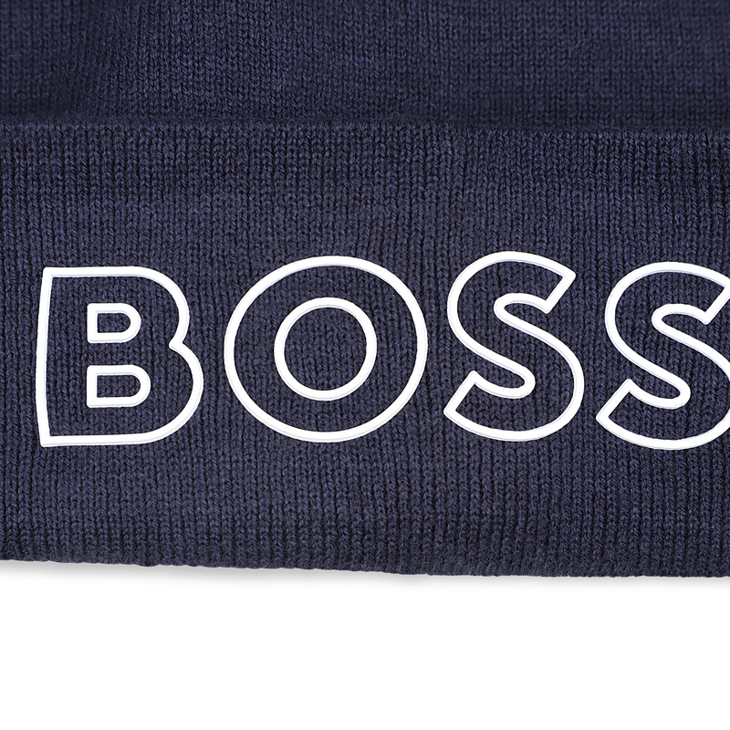 Gebreide muts met logo BOSS 
                        BOY