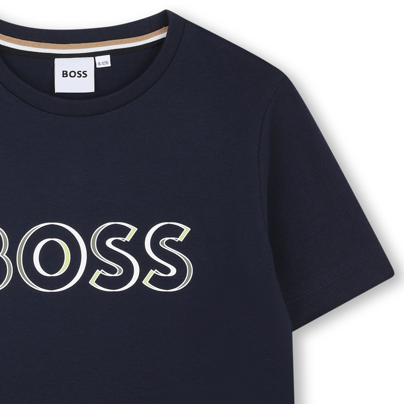 Katoenen T-shirt korte mouwen BOSS 
                        BOY