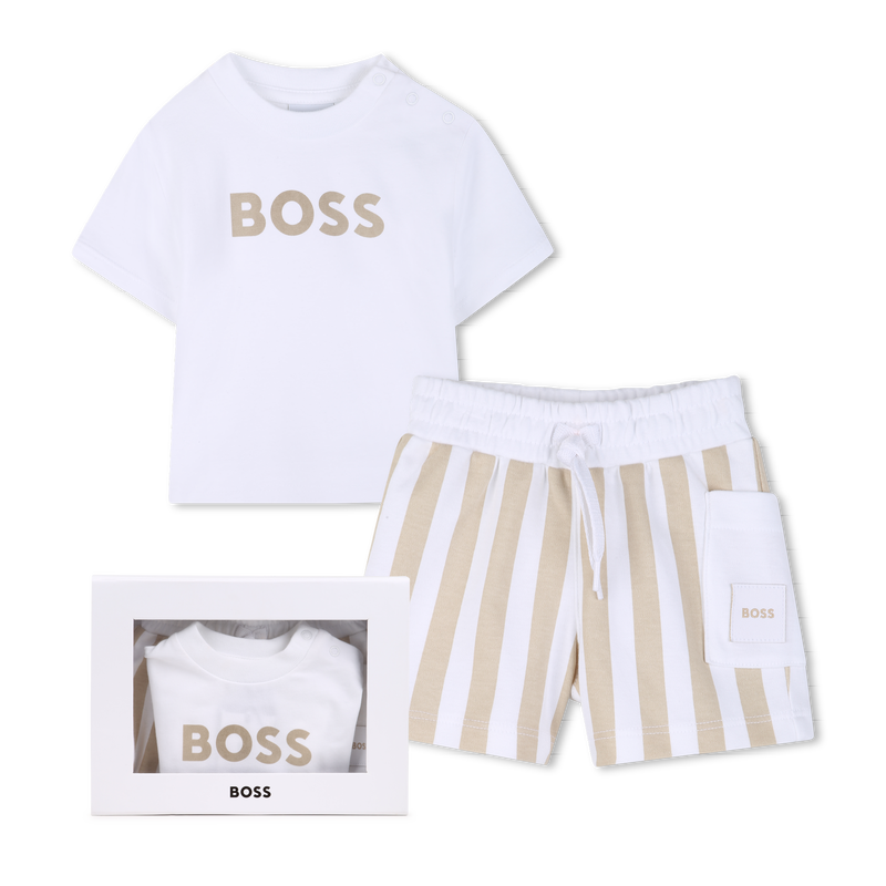 T-SHIRT + KORTE BROEK SET BOSS 
                        BOY