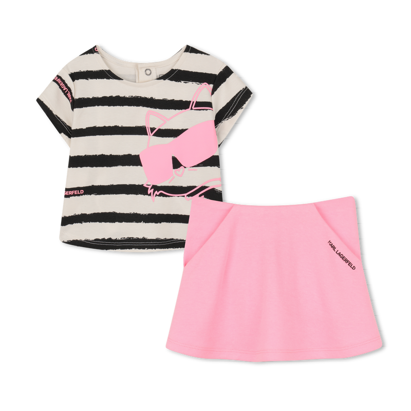 T-SHIRT EN ROK SET KARL LAGERFELD KIDS 
                        GIRL