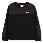 Sweat-shirt col rond, BLACK, hi-res