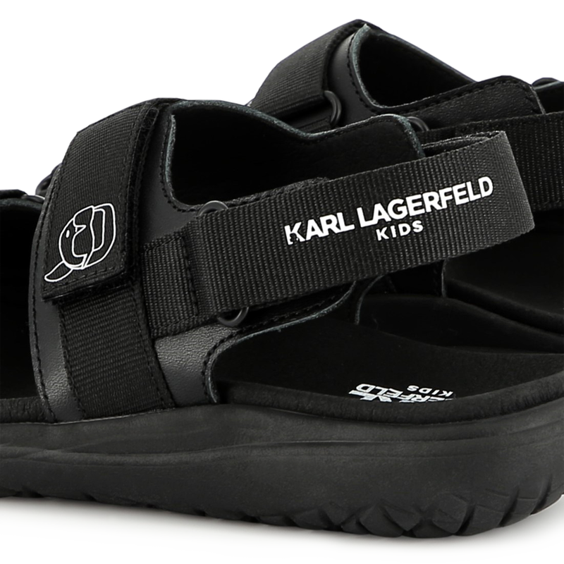 Sandales en cuir de vachette KARL LAGERFELD KIDS 
                        GARCON